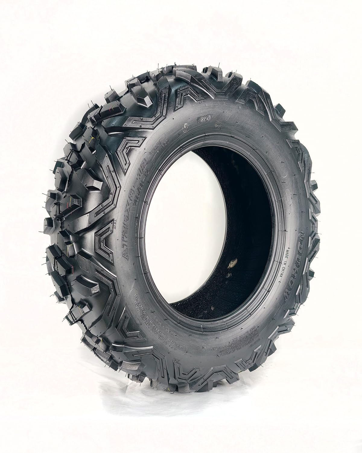 Garvee AT25X8-12 ATV Tires 25X8-12 Tubeless All Terrain Trail Sand Off-Road 16mm Tread Depth Black