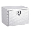 Garvee 24 Inch Heavy Duty Aluminum Tool Underbody Box, Waterproof Truck Storage Organizer Chest, Silver