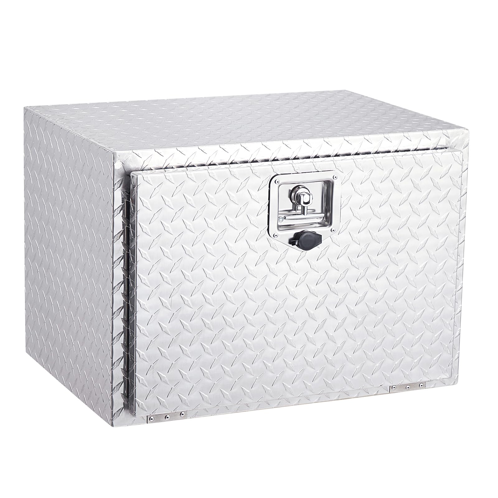 Garvee 24 Inch Heavy Duty Aluminum Tool Underbody Box, Waterproof Truck Storage Organizer Chest, Silver