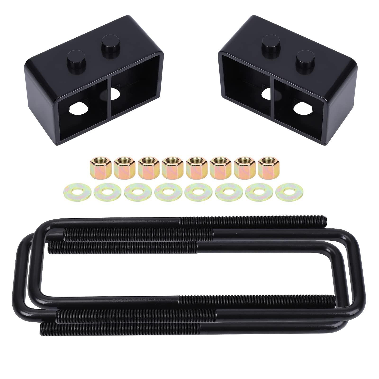 Garvee 3 Inch F150 Leveling Lift Kit, Rear Blocks & U-bolts Set