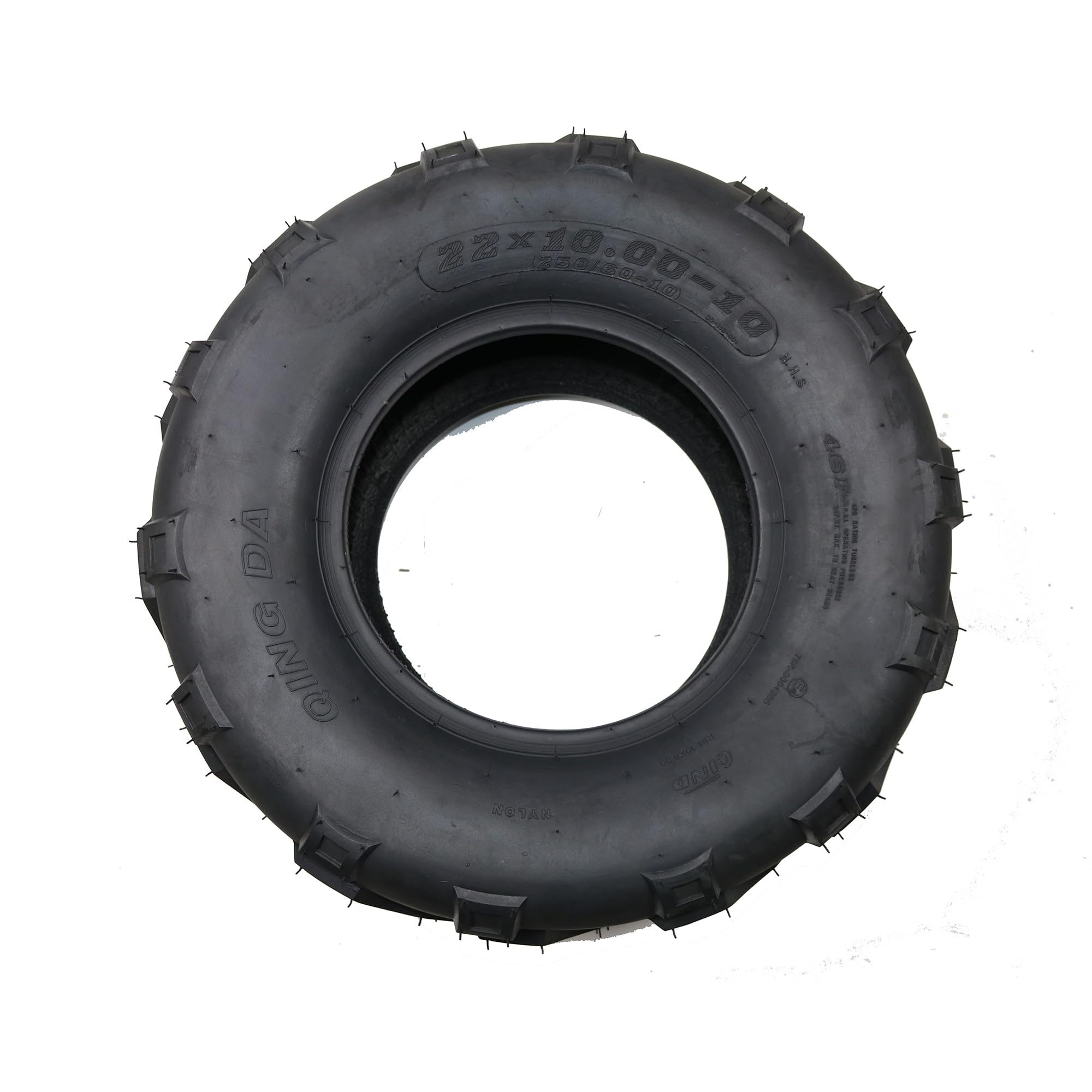 Garvee Set Of 22x10-10 & 20x7-8 ATV Tires 4 Pcs 6PR All Terrain Off Road Mud Sand Trail Tire Black