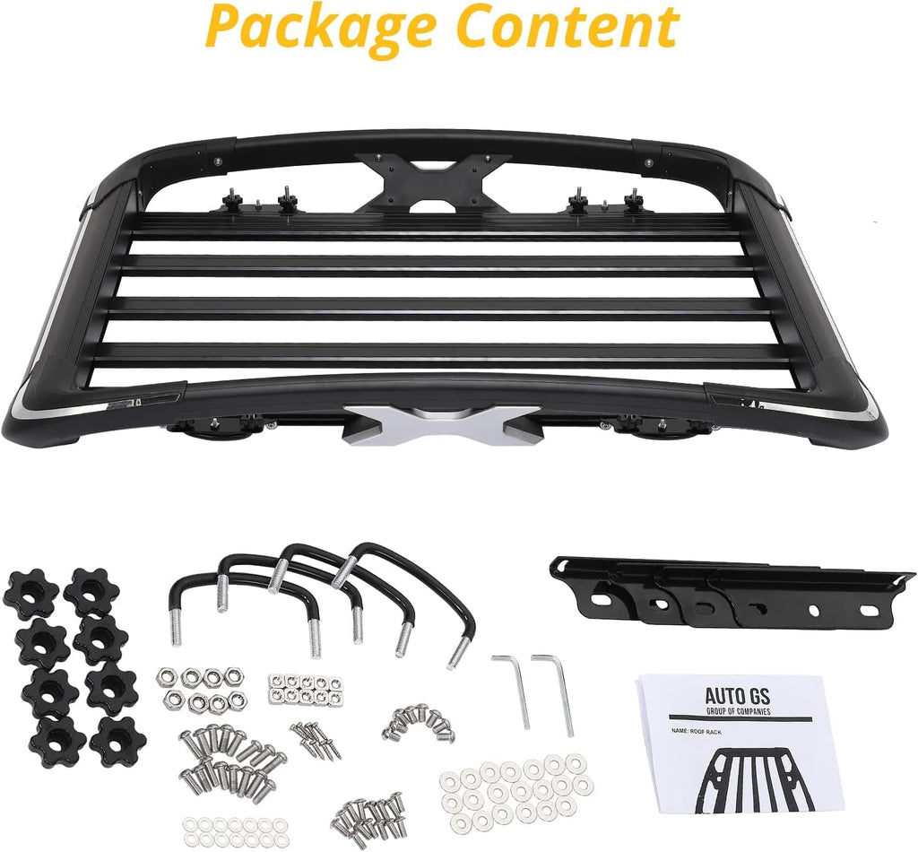 Garvee 63"X38"X6.3" Roof Rack Basket Increased Vehicle Capacity 220 Lbs Carrying Capacity Anti-Rust Coating One-Year Warranty