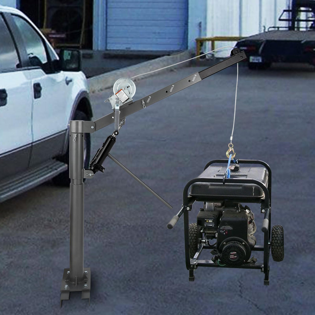 Garvee 1000 lbs Truck Crane, Truck Jib Crane Hoist Crane Hitch Mount, 500 lbs Truck Crane/600 lbs Truck Crane/700 lbs Truck Crane/1000 lbs Pickup Crane for Lifting Goods