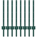 Garvee 3FT Metal Fence Posts, Pack of 8 - U-Shaped Steel Stakes, Rust-Resistant Heavy-Duty Green Fence Posts for Garden, Yard, Farm, No-Dig Installation