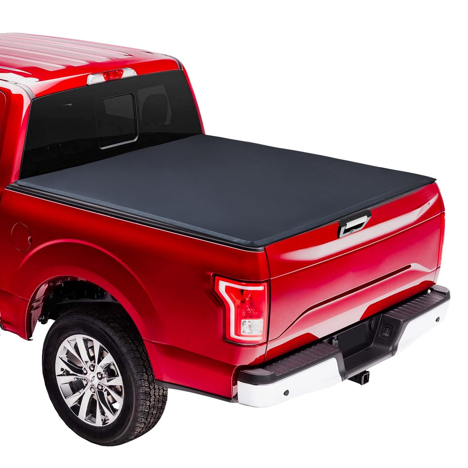 Garvee Soft Tri-Fold Truck Bed Tonneau Cover Compatible with 2014-2018 Silverado/Sierra 1500 LT 1.5 Cab/Single Cab | 6'-5"/78.8"-79.9" Bed | New Upgrade