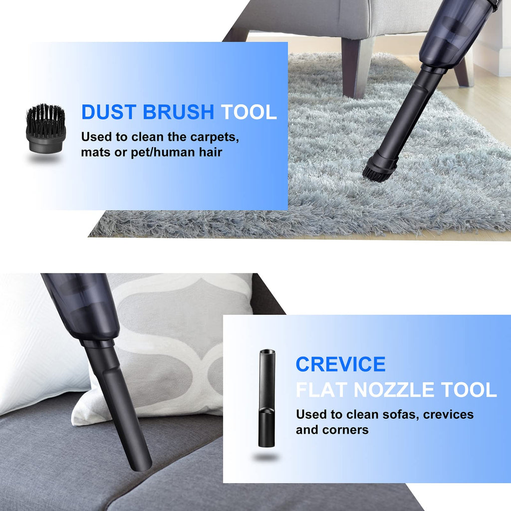 Garvee Car Handheld Vacuums, 8500Pa High Power Portable Mini Cordless Rechargeable Vacuum Cleaner for Car, Office Home and Pet Hair