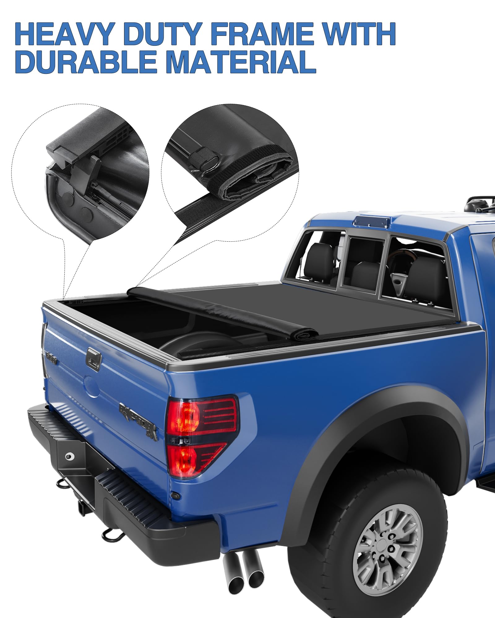 Garvee 5.5ft Black Soft Vinyl Roll-Up for '04-'23 F150