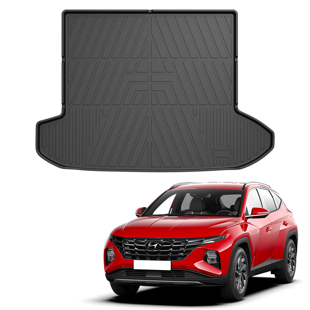 Garvee Trunk Mat for Hyundai Tucson 2022-2025, All-Weather TPE Rear Cargo Protector, Durable, Easy Clean, Black