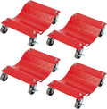 Garvee Car Dolly Set of 4, 6000LBS Capacity Wheel Dolly, Heavy Duty Vehicle Dolly Upgraded, Steel Tire Skates with Brakes, 4pcs