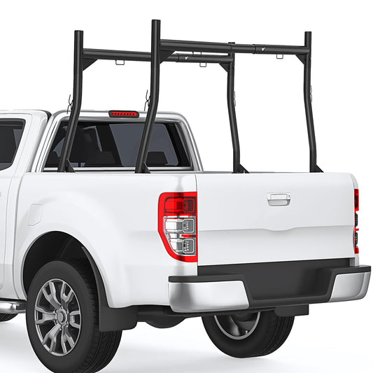 Garvee Truck Ladder Rack, Adjustable Steel Truck Bed Rack, Extendable 46"-71", 800 lbs Capacity, Universal Fit for Pickup Trucks, Ideal for Canoes, Surfboards, Ladders, Lumber, and Tents