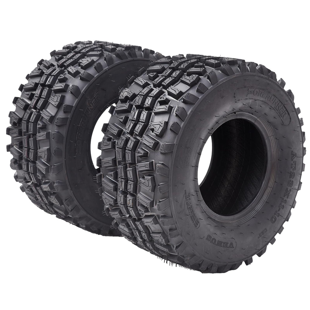 Garvee Set of 2 ATV UTV all-terrain Tires 22X8-10 4PR, Oblique Construction Non-Directional Tread Pattern QD-115, Pair of 2 UTV Tires for Suitable for Mud, Gravel, Sand, Rocky