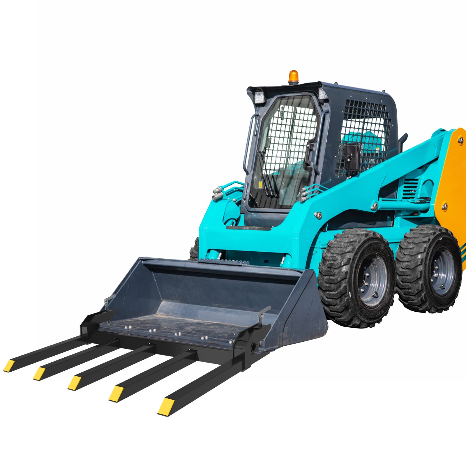 Garvee 42" 2500 LBS Clamp on Debris Forks, Heavy Duty Clamp-on Pallet Forks for Tractor Bucket Loader Skid Steer