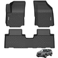 Garvee Custom Fit Floor Mats Compatible with 2018-2024 Chevrolet Equinox, Black TPE All-Weather Car Floor Liners, Front & Rear Row Set