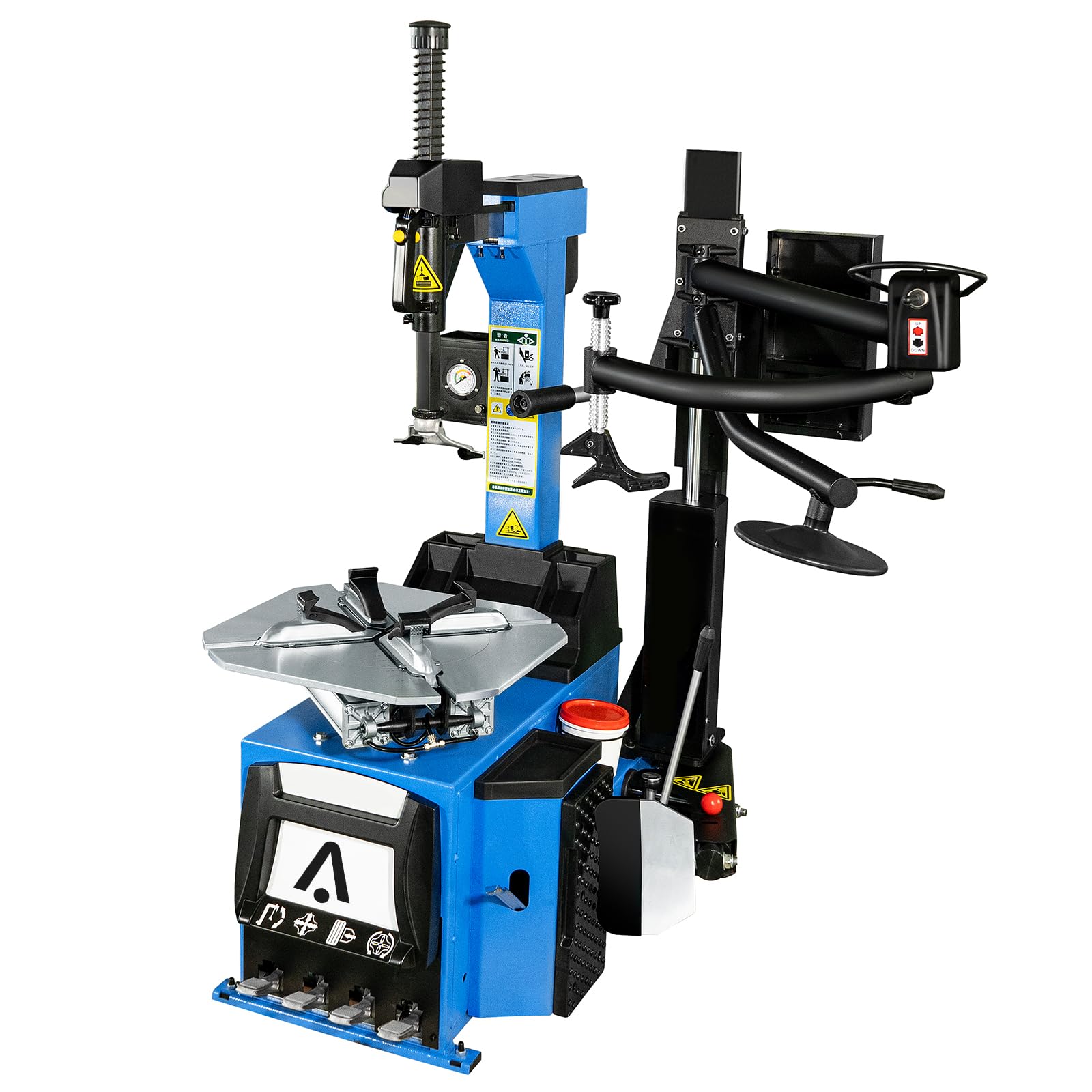 Garvee 1.5HP Tire Changer Machine Pneumatic Tilt-Back Automatic Tire Machine With Bead Breaker 41.3" Rim Clamp 10"-24" For Truck Car Motorcycle