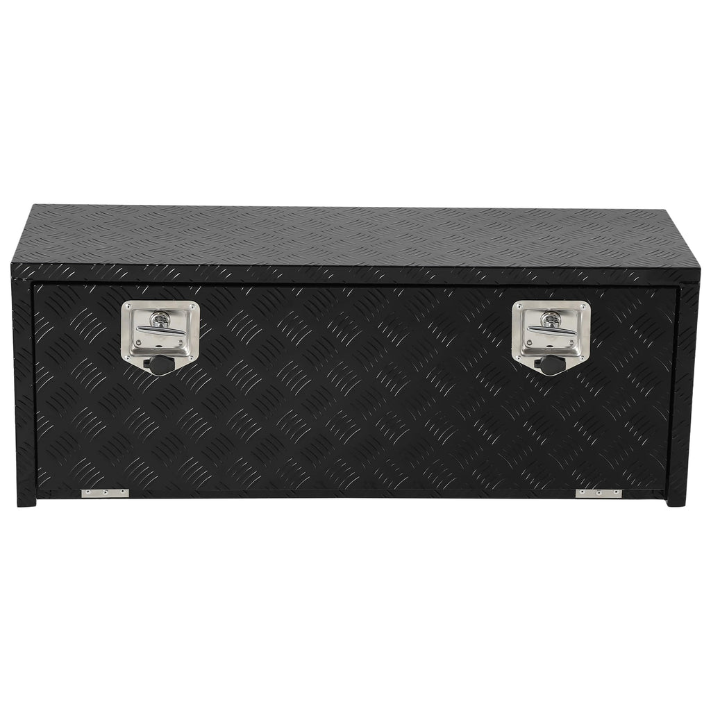 Garvee 36 Inch Heavy Duty Aluminum Tool Underbody Box, Waterproof Truck Storage Organizer Chest for Pickup Truck Bed, RV Trailer, Black