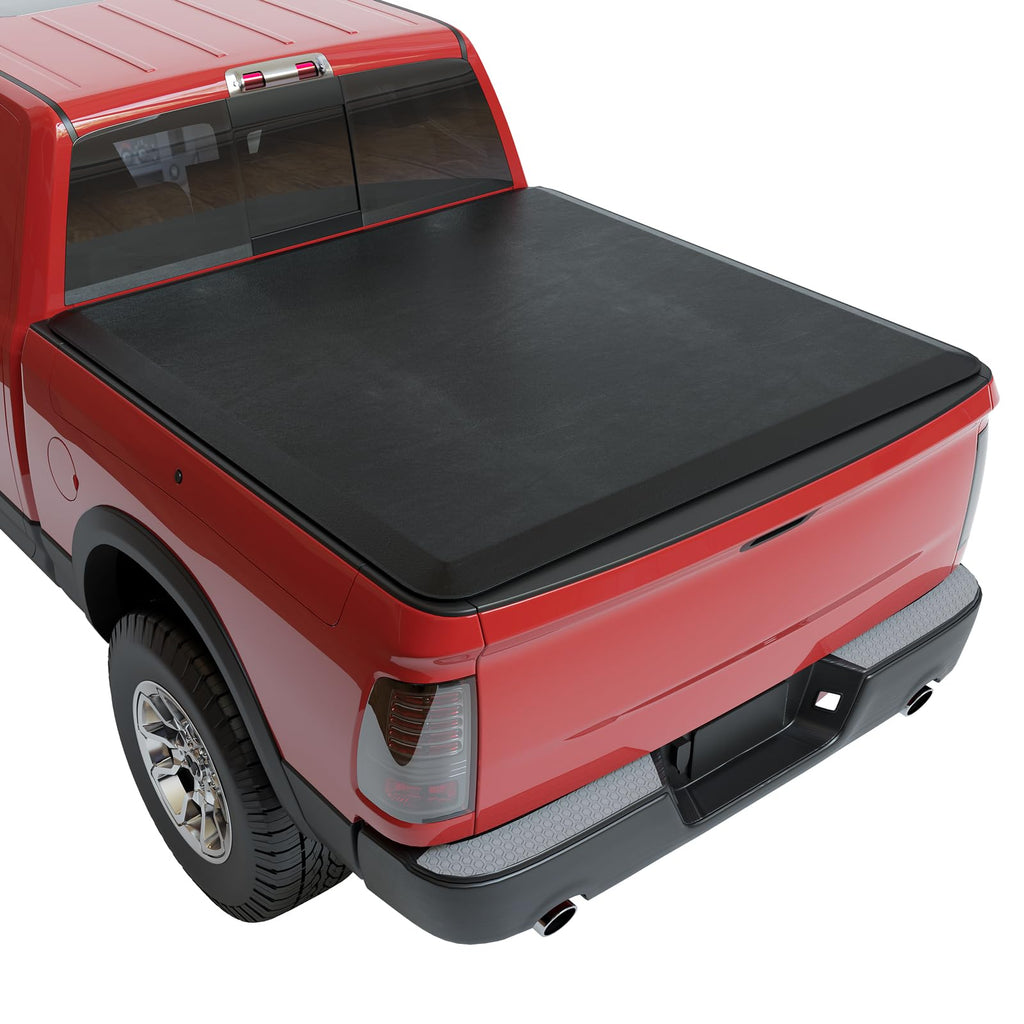 Garvee Soft Quad Fold Truck Bed Tonneau Cover Compatible with 2002-2023 Dodge Ram 1500, 2003-2023 Dodge Ram 2500 3500, 5.7 ft Bed