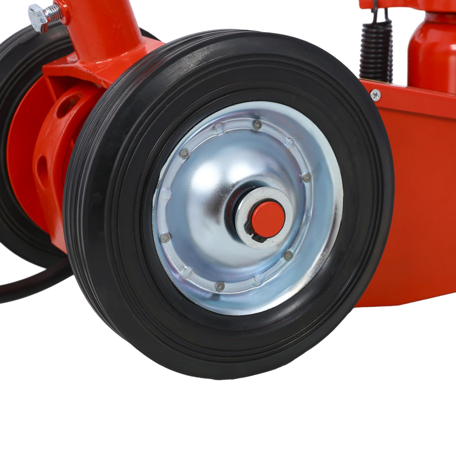 Garvee 22 Ton Pneumatic Floor Jack Red Quick Lift Air-Operated Bottle Jack for Garages Repair Shops with Wheels Durable Steel