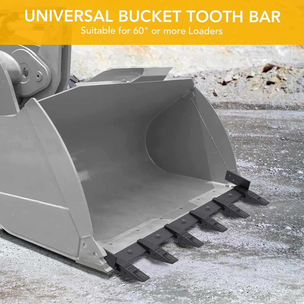 Garvee 60" Bucket Clamp on Debris Forks, Heavy Duty Clamp on Pallet Fork 4000 lbs Capacity Bucket Forks Attachments Fit for Loader Bucket Skidsteer Tractor