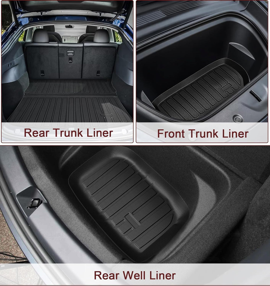 Garvee 2020-2023 Tesla Model Y Custom Fit Floor Mats, 5-Seater Fit