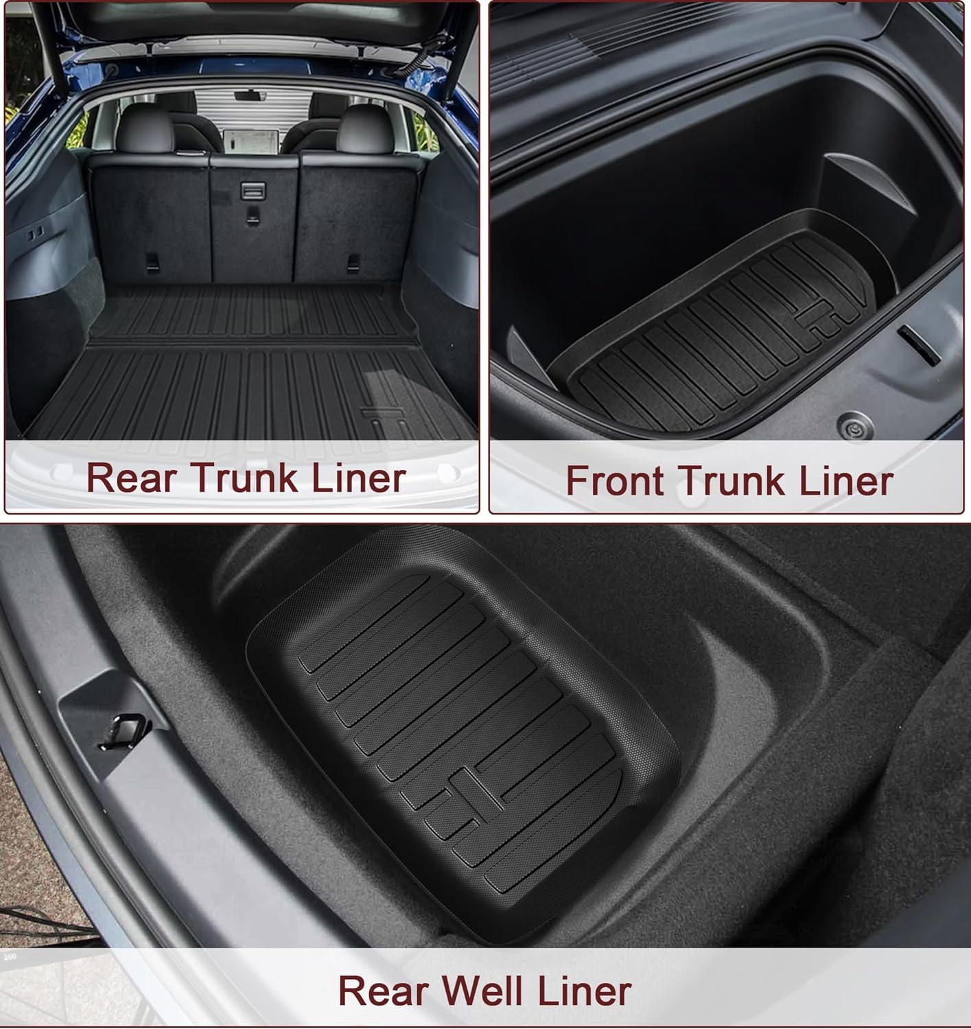 Garvee 2020-2023 Tesla Model Y Custom Fit Floor Mats, 5-Seater Fit