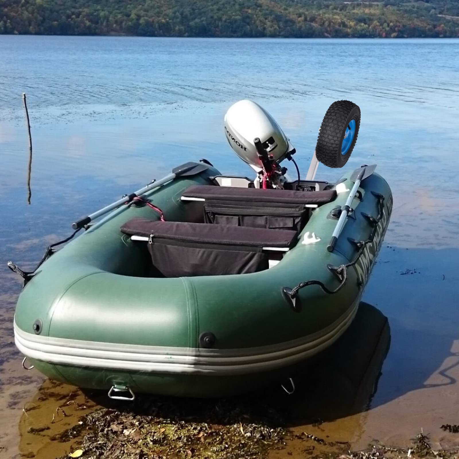 Garvee 600LBS 12 Inch Boat Transom Launching Wheels for Easy Launch