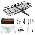 Garvee 70" x 30" Hitch Cargo Carrier, Heavy Duty Folding Cargo Basket, 500 Lbs Capacity, Carbon Steel, Black
