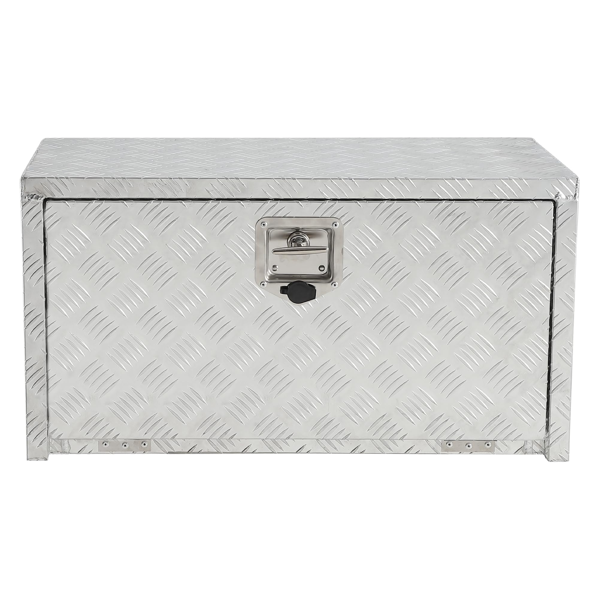 Garvee 24 Inch Heavy Duty Aluminum Tool Underbody Box Waterproof Truck Storage Organizer Chest for Pick Up Truck Bed RV Trailer 24" X 14" X 16" Silver