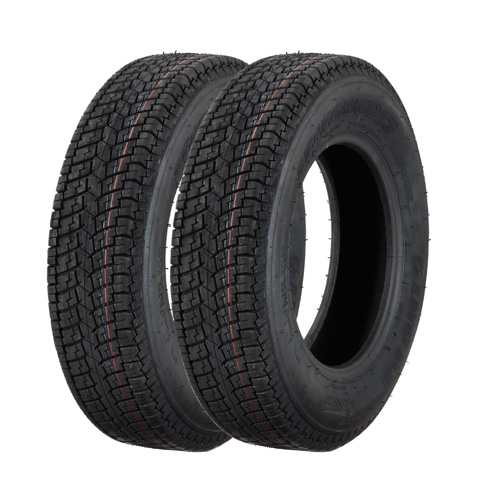 Garvee ST205/75D14 Trailer Tires, 6PR Load Range C, 14in Fuel-saving Designed Trailer Tires 205 75 14 for Travel/Camper/Landscape/Cargo/Utility/Boat/Horse/Farm/Hauler Trailer