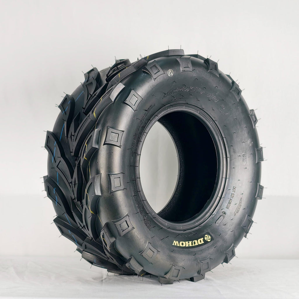 Garvee Set Of 2 All Terrain ATV Tires 22X10-10 4PR Tubeless For Off-Road Adventures, Durable Black