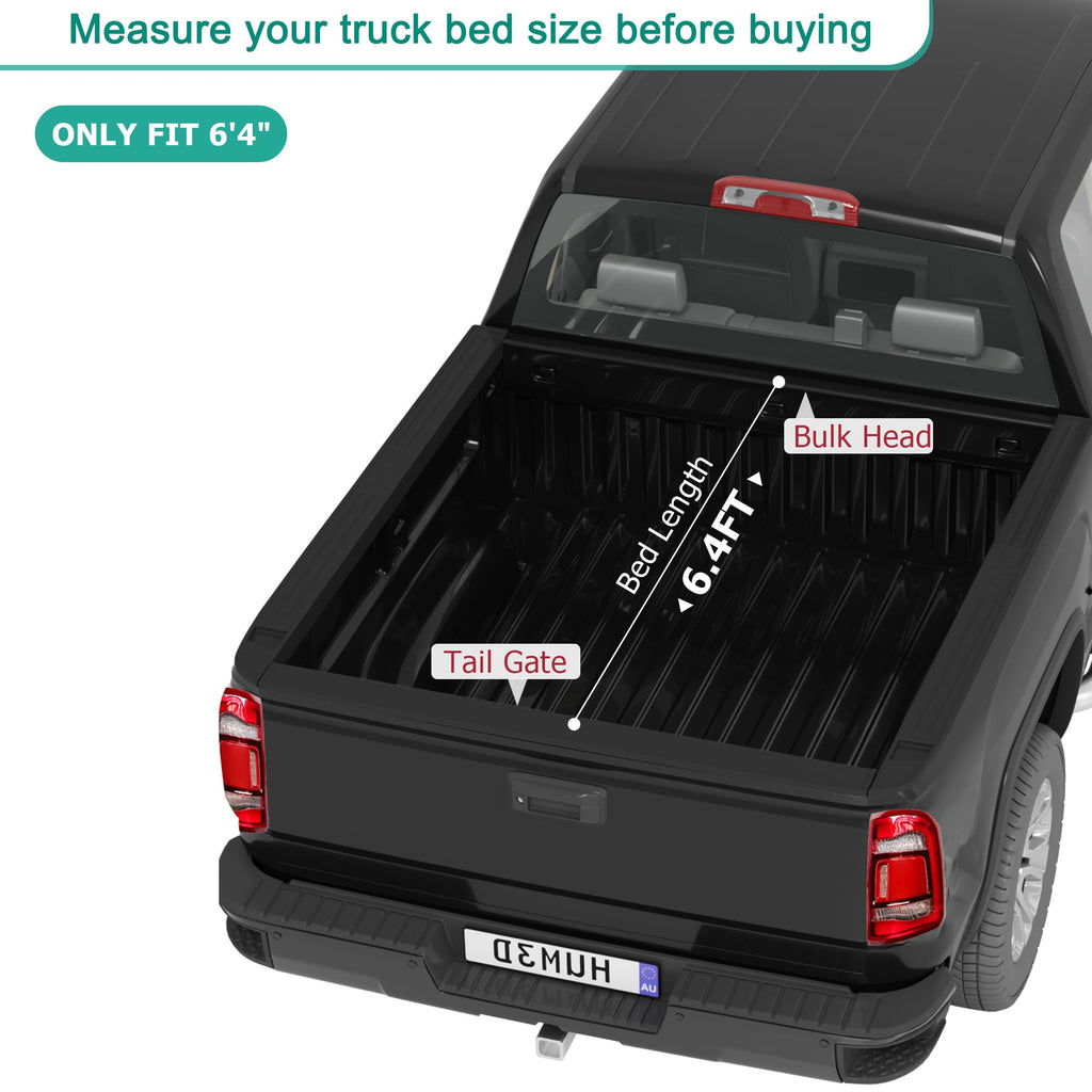 Garvee Soft Tri-Fold Truck Bed Tonneau Cover Compatible with 2009-2024 Dodge Ram 1500 (Classic&New), Fleetside 6.4 ft Bed Without Rambox