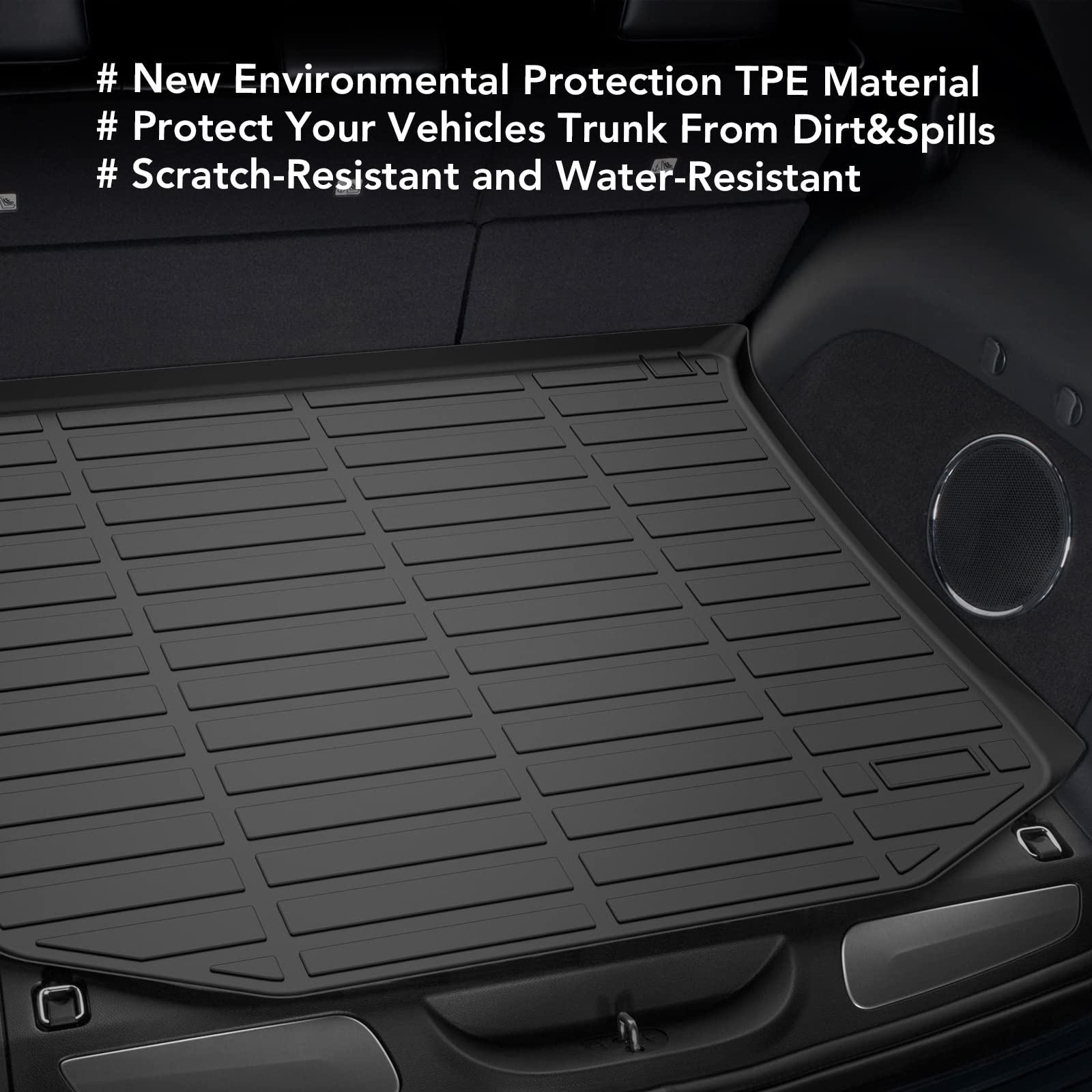 Garvee Cargo Mat Cargo Liners, Custom Fit Cargo Liner Rear Cargo Tray Trunk Mats for 2021-2023 Wrangler 4XE