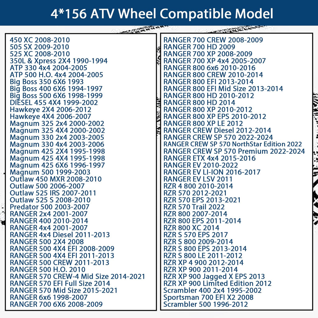Garvee 2 PCS 25x10-12 ATV Tires with 12" Wheel Rim 4 Bolt, All-Season Off-Road Mud Sand Terrain, 12x7" Rim, Black
