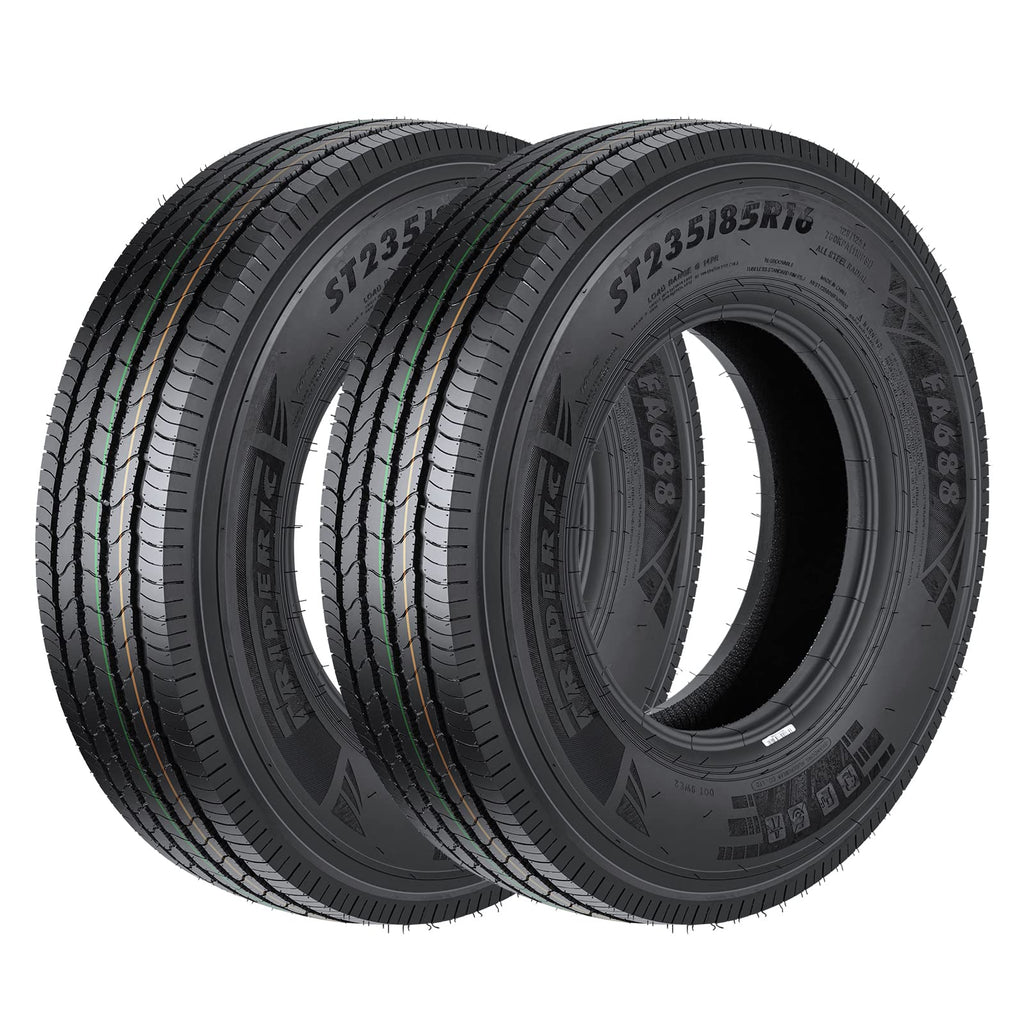 Garvee 2x ST235 / 85R16 14PR Trailer Tire, Load Range G, Class L