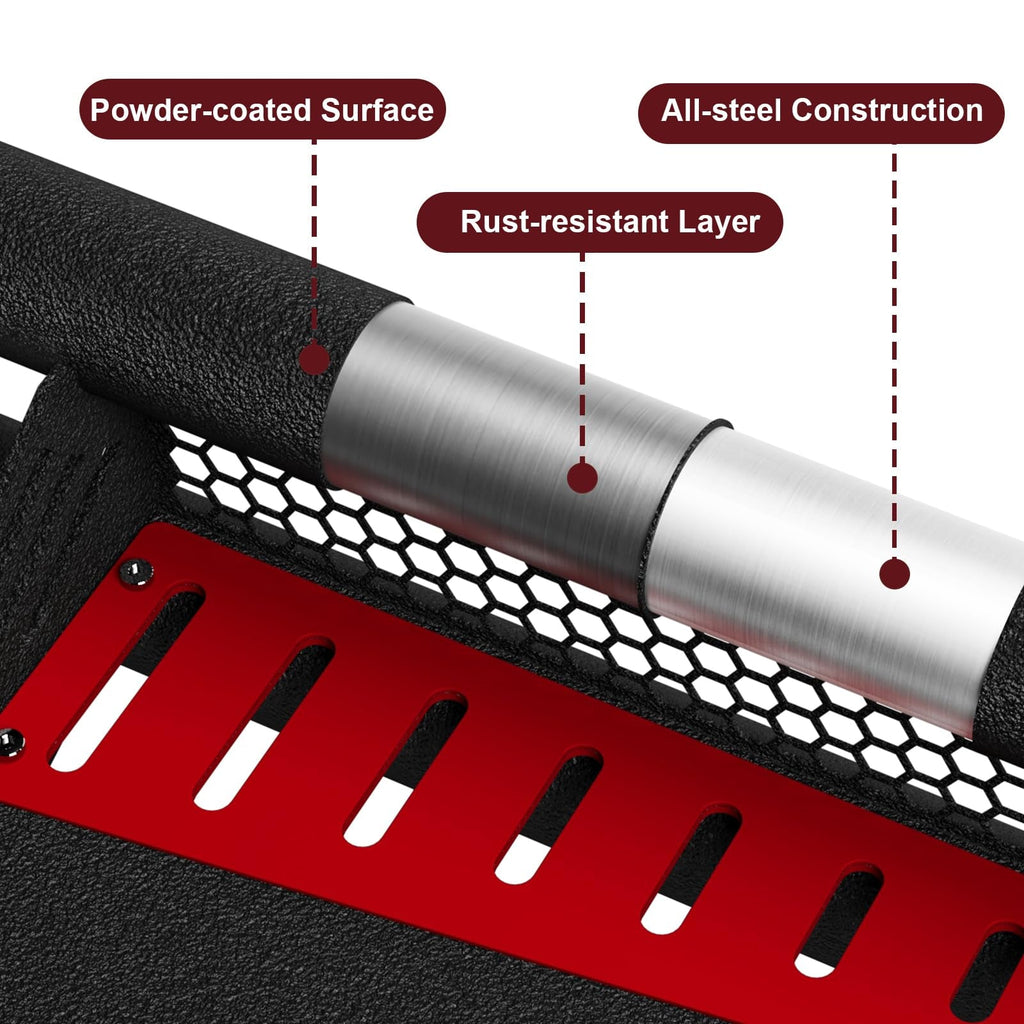 Garvee Running Boards Compatible with 2007-2018 Jeep Wrangler JK 4 Doors, 2007-2018 Rocker Bars for Jeep Wrangler JK,6 inch Steel Side Steps Nerf Bars for Jeep JK Body Protection