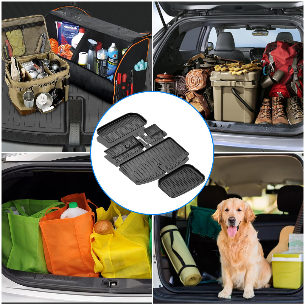 Garvee Cargo Mat for Model Y 2020-2024 All-Weather Rear Cargo Protector TPE Durable Easy Clean, Black