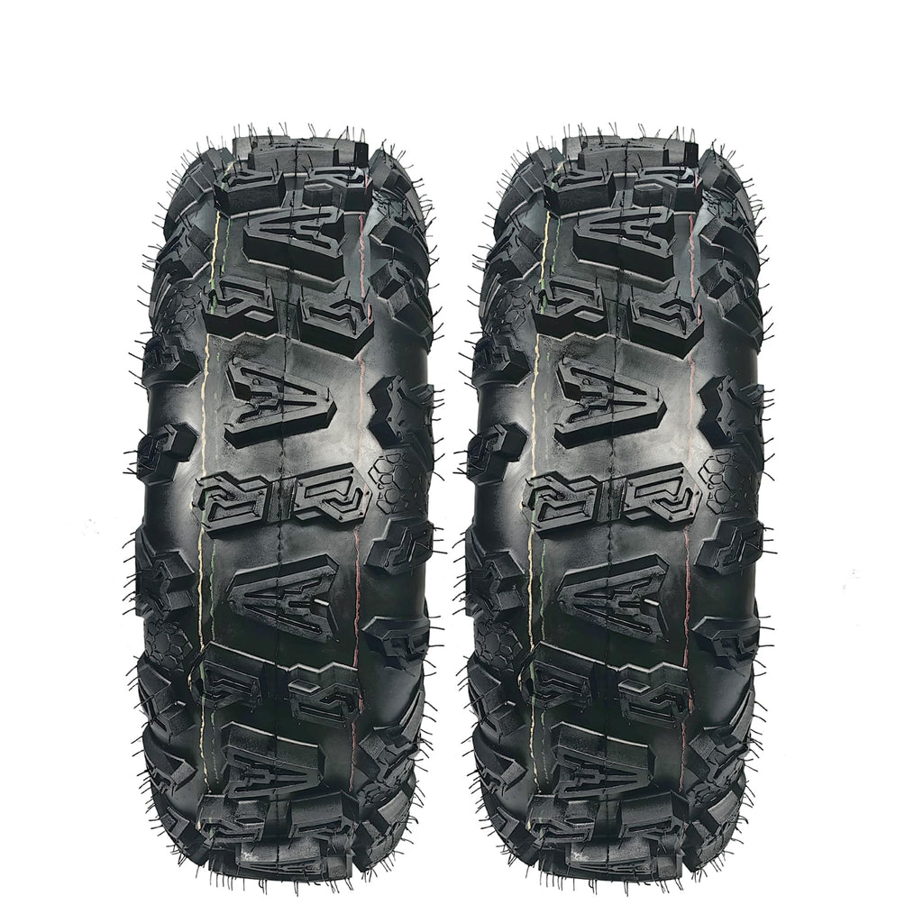 Garvee Pack of 2 25x8x12 ATV Tires 4PR Tubeless for 25x8x12 UTVs Off-Road Mud Trail Black