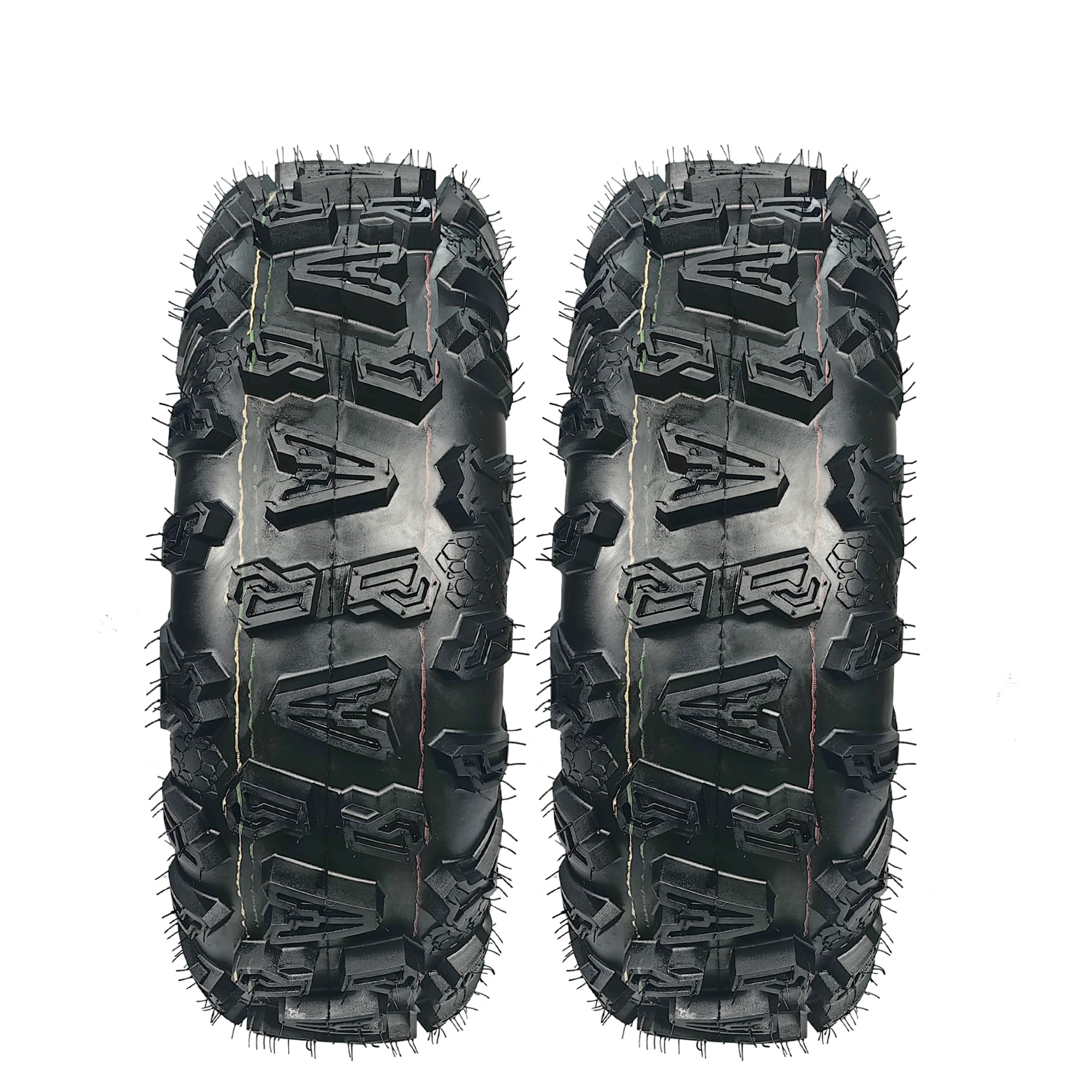 Garvee Pack of 2 25x8x12 ATV Tires 4PR Tubeless for 25x8x12 UTVs Off-Road Mud Trail Black