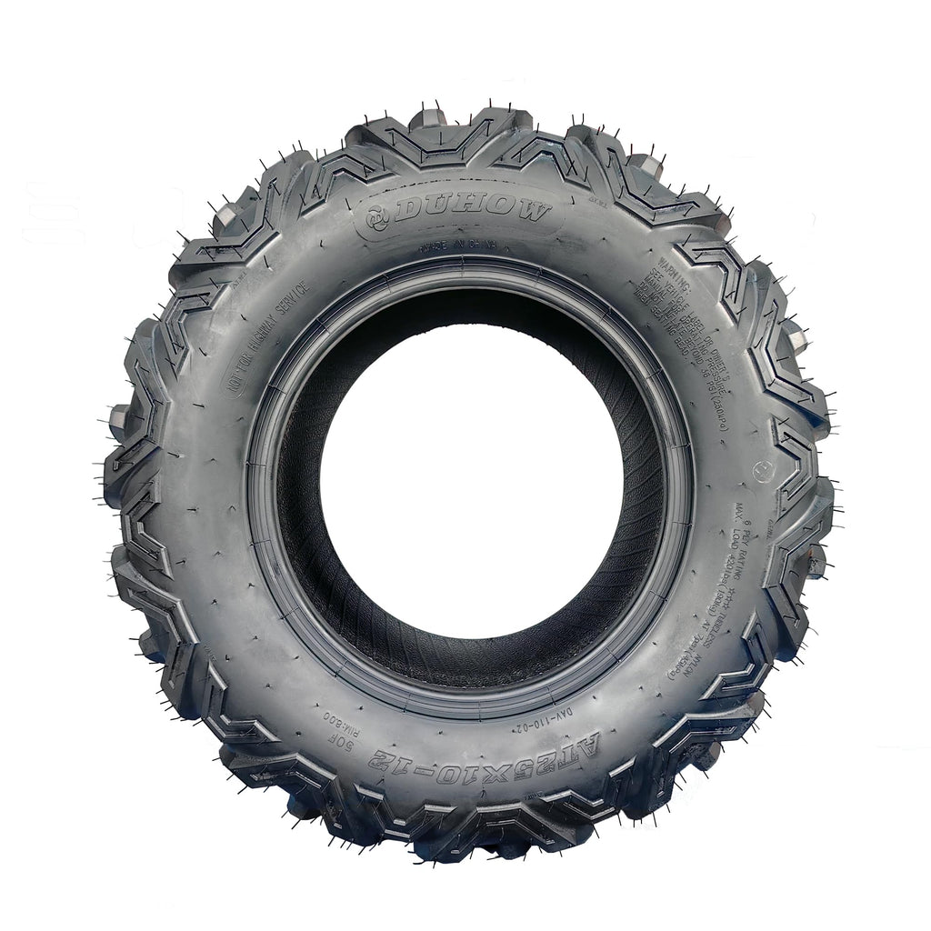 Garvee 2 Pack 25x10-12 ATV Tires All Terrain 6PR Mud Sand Off-Road Tires Durable Black