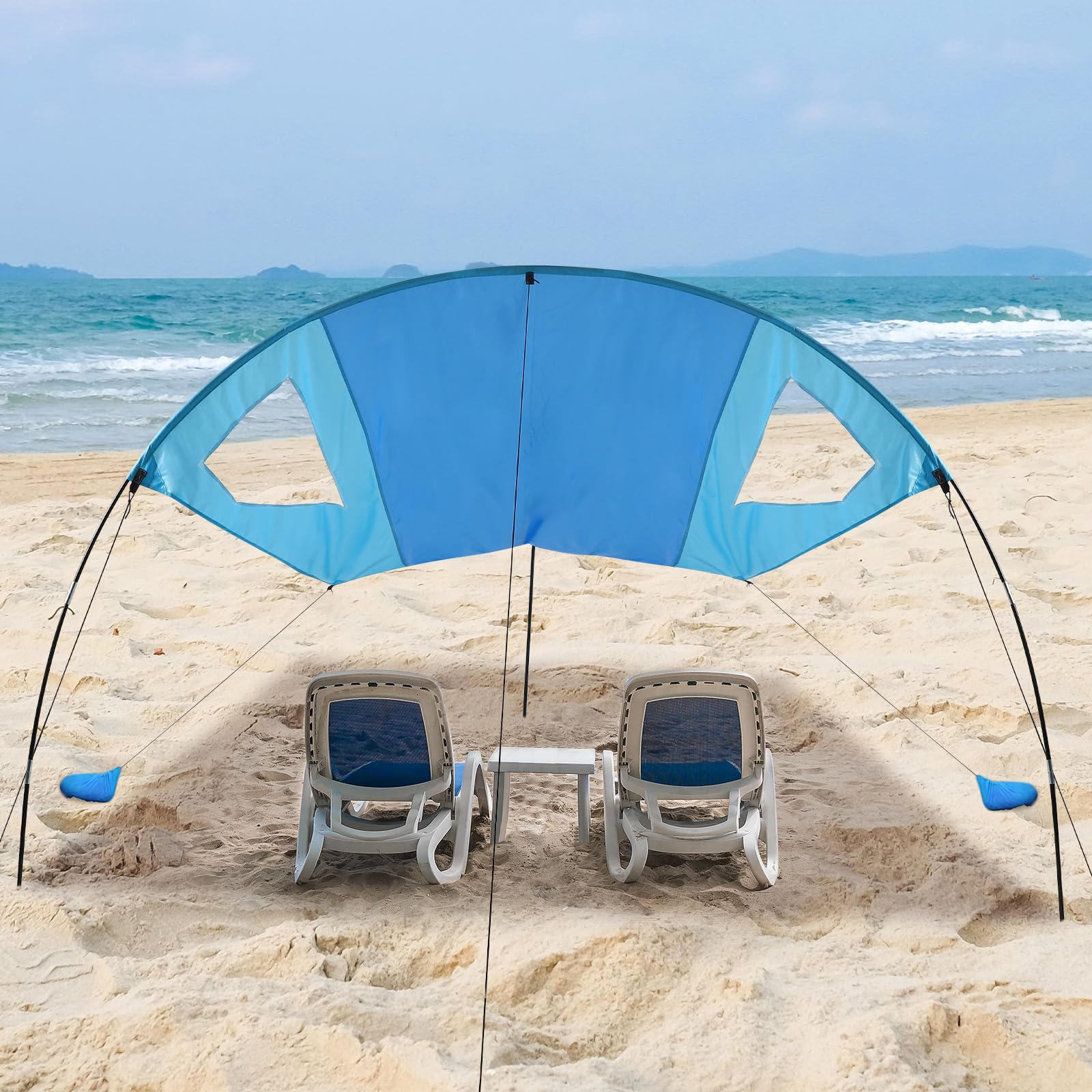 Garvee Beach Shade Canopy - Provides 150 Sq. Ft. of Shade, Compact & Easy to Carry, Portable Sun Shelter for Beach, Outdoor Use