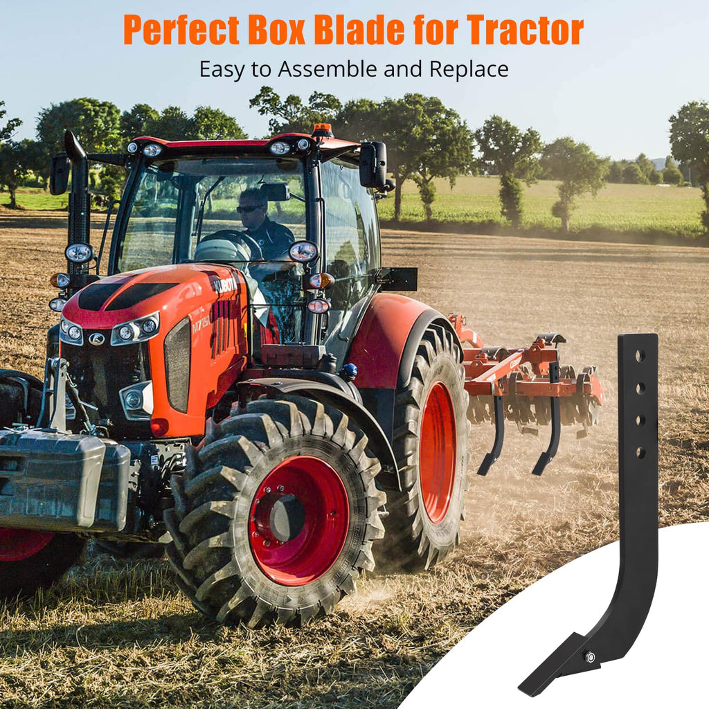 Garvee Box Blade for Tractor with 16 Inch Adjustable Ripper Shanks, Heavy-Duty Steel, Anti-Rust Coating, Easy Assembly, Suitable for Digging and Plowing