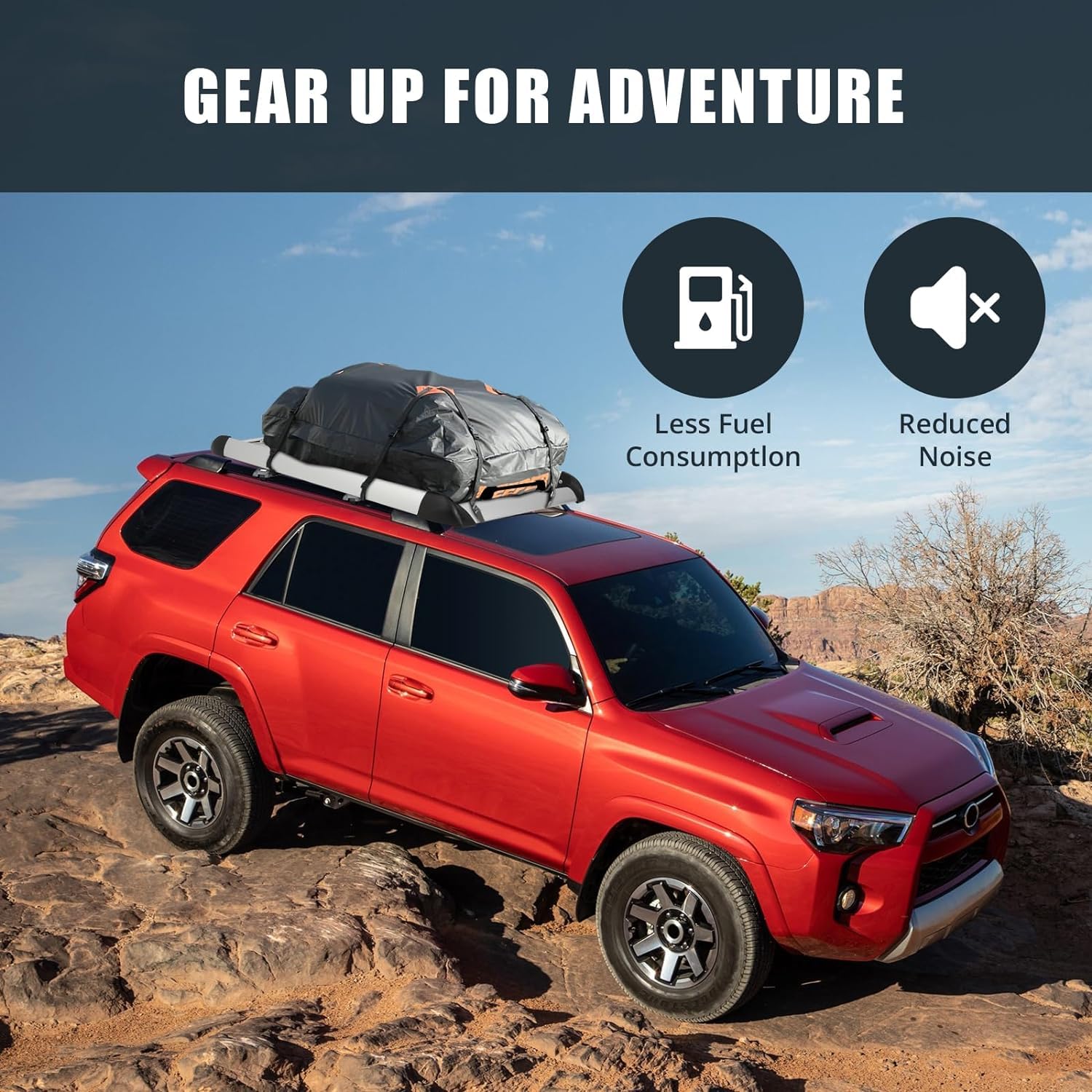 Garvee 50"x37.8"x3.54" Roof Rack Cargo Baskets Aluminum Extra Storage Rugged Steel SUV