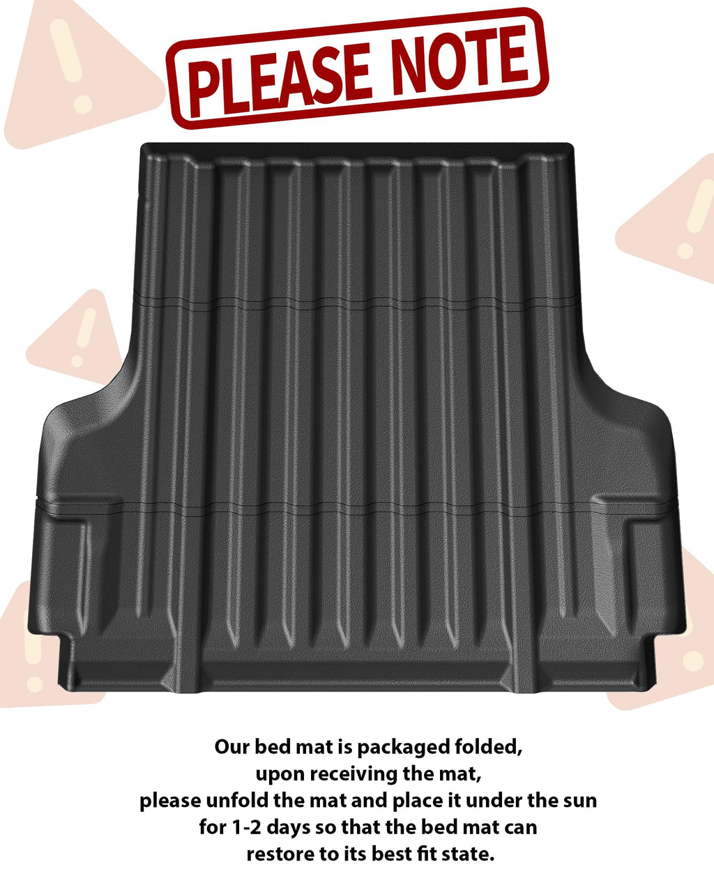 Garvee Truck Bed Mat for 2017-2024 Ford Super Duty F250 F350 F450 6.75 Feet(81.9 inches) Bed, Custom Fit All Weather TPE Pickup F-150 Bed Liner Cargo Mat