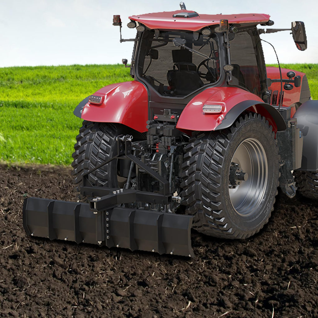 Garvee 52 inch Width 3 Point Rear Grading Blade for Tractor CAT 0 & CAT 1, Rear Grading Blade, Heavy Duty Steel Scraper