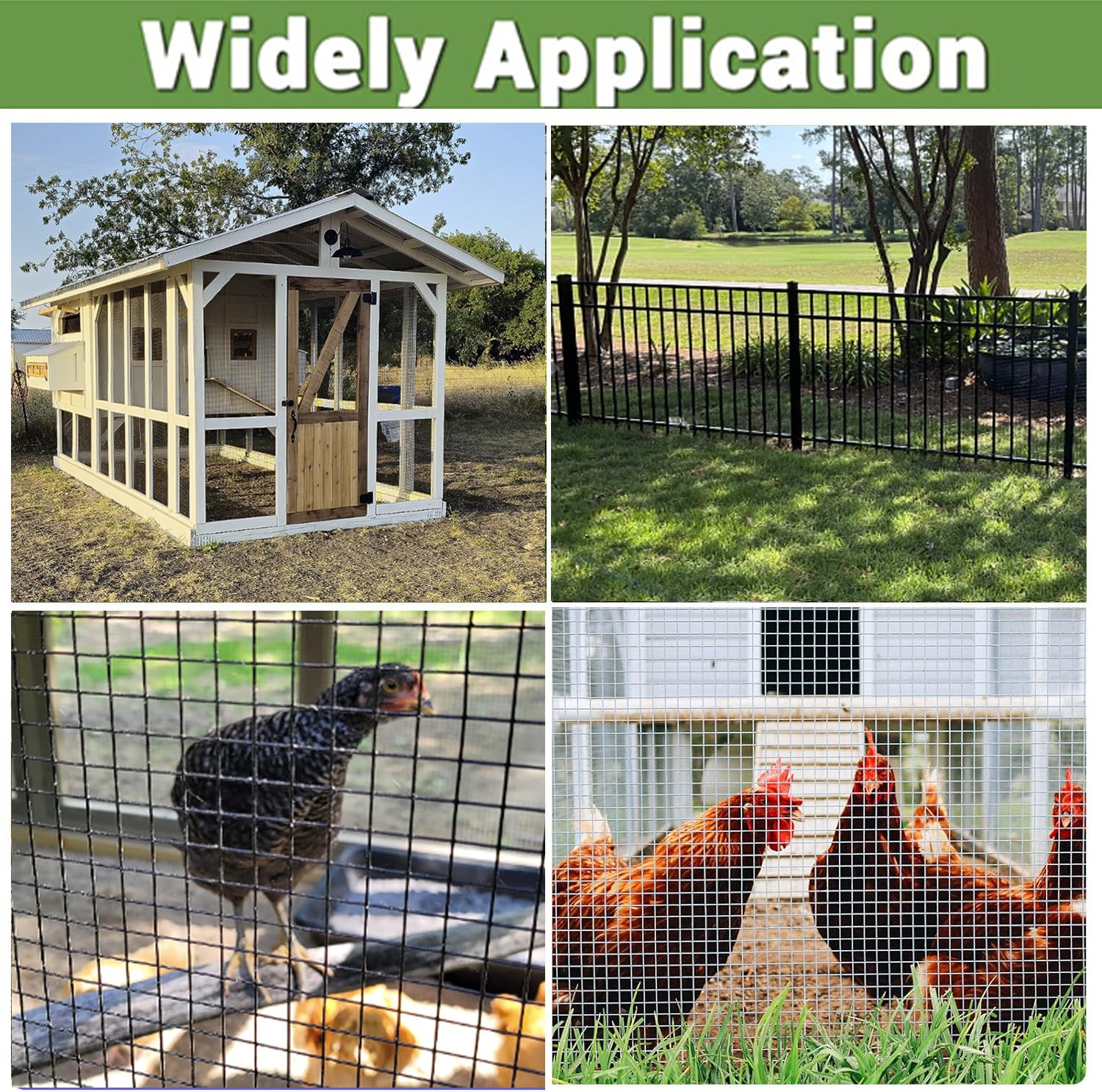 Garvee Hardware Cloth 23 Gauge Vinyl Coated and Galvanized Alloy Steel Wire Mesh Roll, 1:2inch Chicken Wire Fencing Mesh, Wire Fence Roll for Garden Pet/Poultry Enclosures Protection - 23 Gauge 24inchx100ft