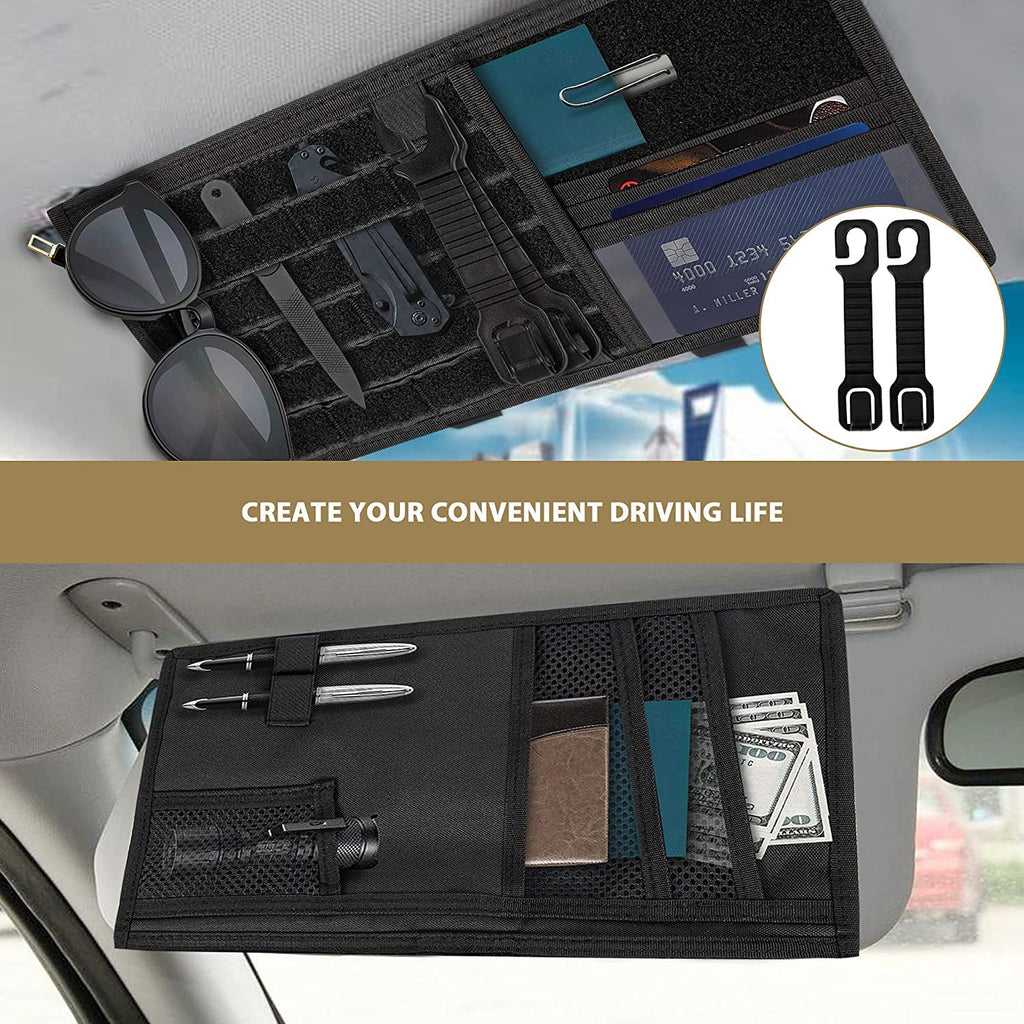 Garvee Truck Visor Organizer Multi-Pocket Panel for Auto Accessories