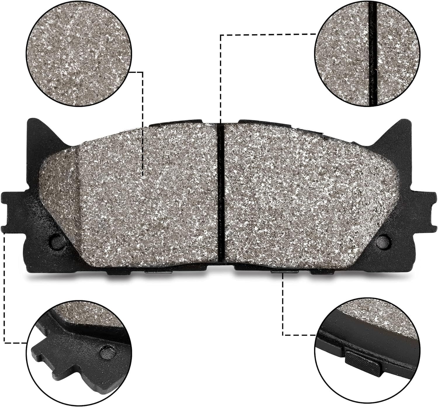 Garvee Premium Ceramic Disc Brake Pad Set Rear Compatible With AUDI A3 TT Volkswagen Golf R Rear 4 Pcs