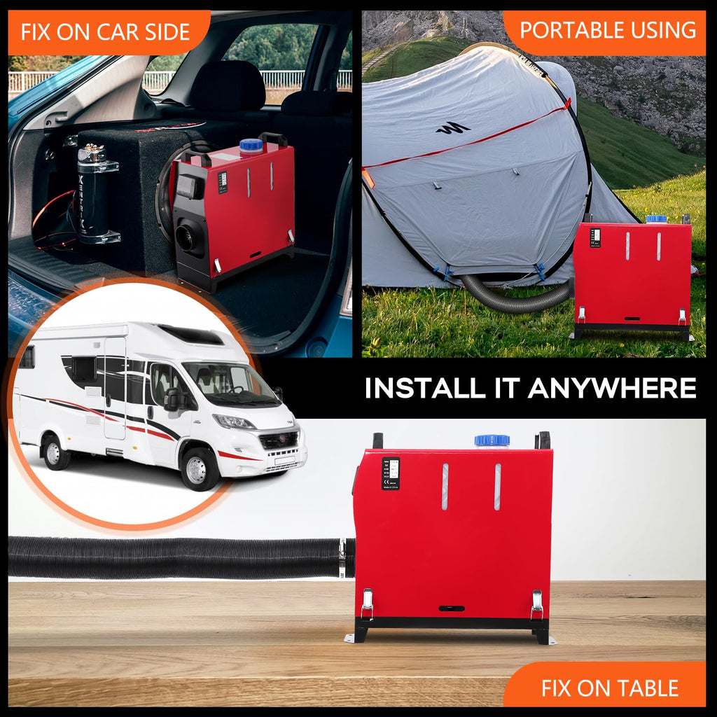 Garvee 8KW Diesel Heater, Diesel Air Heater All in One 12V, Portable Diesel Heater with LCD Monitor & Remote Control, 5L, for Vehicles RV Truck Boat Bus Motorhomes Caravans