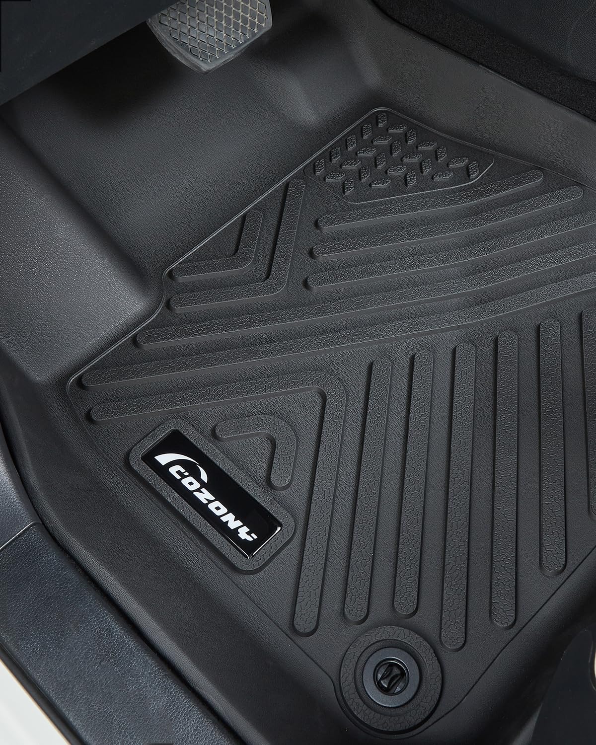 Garvee Floor Mats for 2012-2018 Ford Focus, TPE All Weather Accessories, Custom Fit Front & 2nd Row, Black