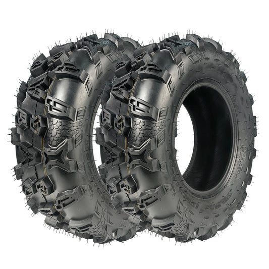 Garvee Pack of 2 25x10x12 ATV Tires Heavy-Duty All Terrain Tires for UTVs Enhanced Grip and Stability Black
