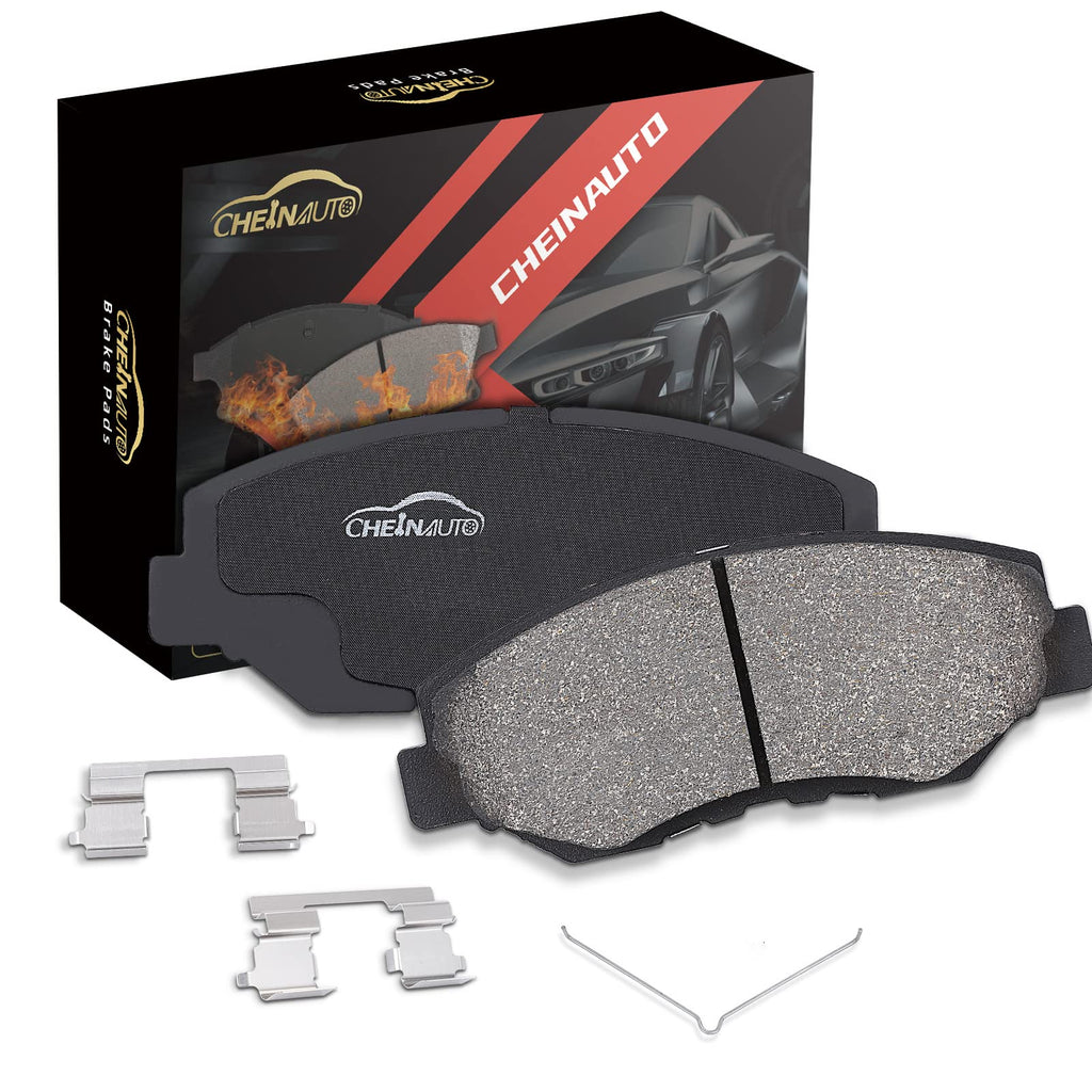 Garvee 4Pcs Premium Ceramic Front Disc Brake Pads Set with Steel Hardware Kits Replacement for 2013-2021 Ford F-250 Super Duty, 2013-2021 F-350 Super Duty